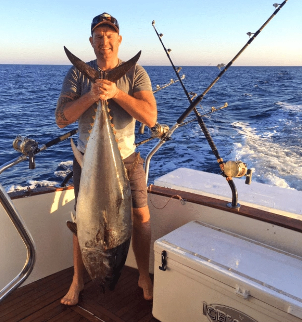 Croatian licensed big-game fishing boat working the deep Adriatic grounds for bluefin tuna