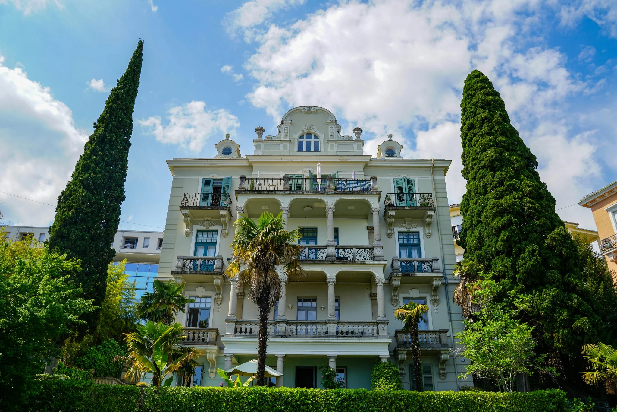 Grand Belle Époque villa architecture in Opatija, Kvarner Riviera, Croatia